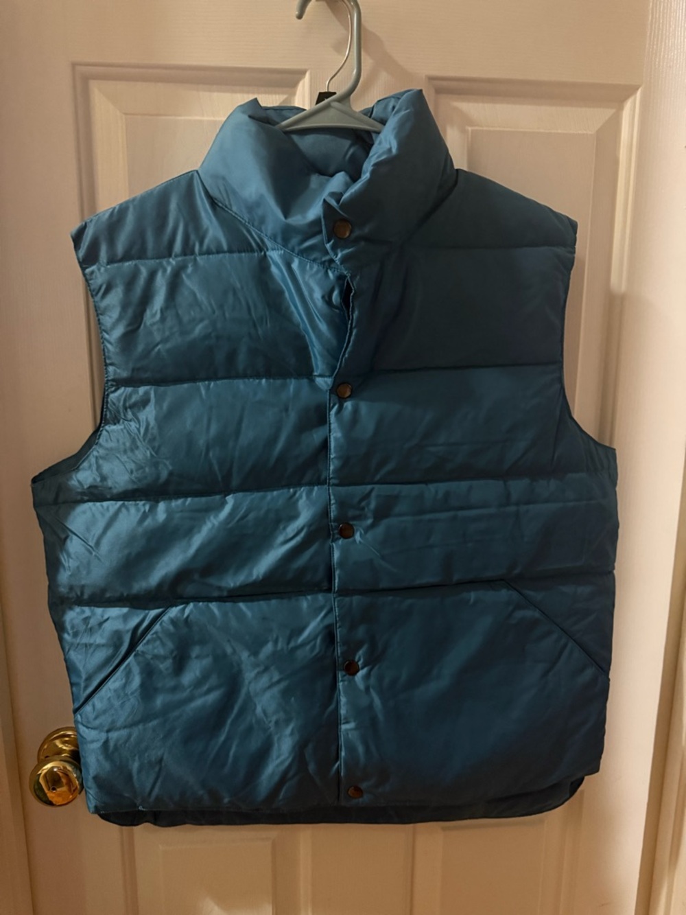 Vintage Men's Chill Factor Teal Quilted Puffer Vest NWT Millers Outpost M